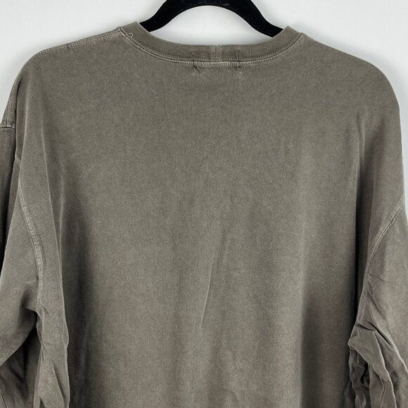 Eddie Bauer Sweater Sweatshirt Size XL Gray Long Sleeve Crew Neck Stretch Pocket - Picture 7 of 9